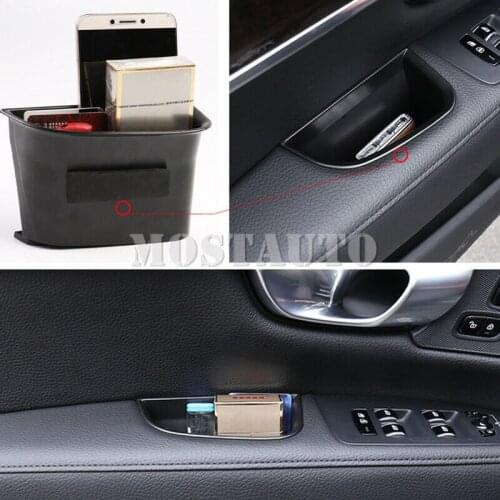 For Volvo S90 2016-2018 Interior Car Front Door Storage Organizers Box 2pcs Car Accessories Interior Car Decor Car Trim