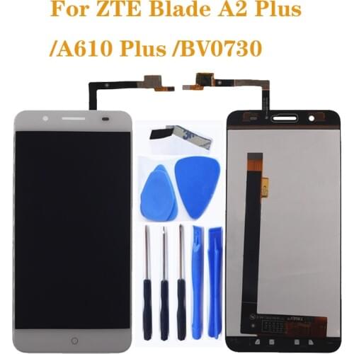 For zte Blade A610 plus LCD display and touch screen 5.5" mobile phone accessories replacement For zte Blade A2 plus LCD+tools
