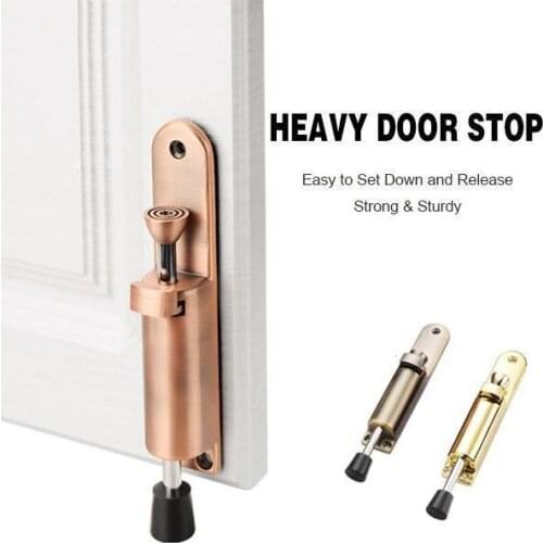 Zinc Alloy Door Stops Foot-operated Lever Door Stops Adjustable Bronze Door Holder Door Stop