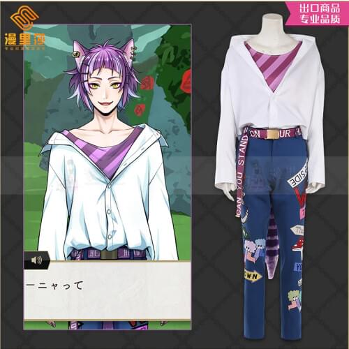 Game Twisted Wonderland Cheshire cat Halloween Cosplay Costume Christmas New Outfit