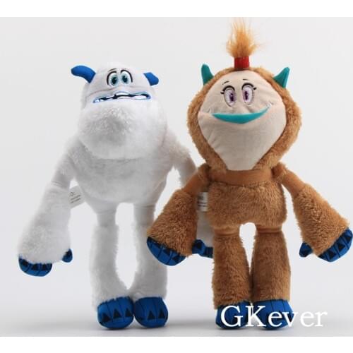Cartoon Smallfoot Migo& Kolka 2 Pcs/Lot Snowman Soft Plush Toy Stuffed Dolls 10'' Children Birthday Gift