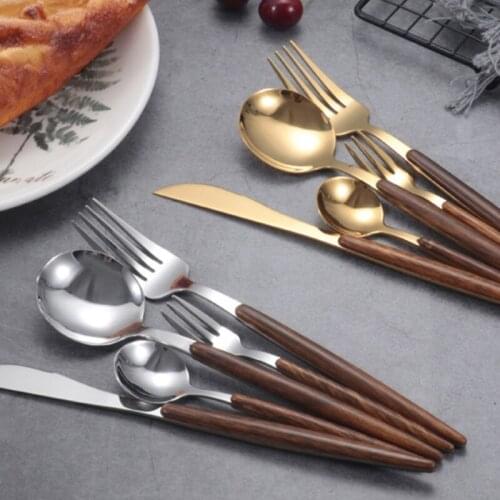 5 Pieces Portable Utensils Set Reusable Travel Cutlery Set Stainless Steel Material Flatware Set for Camping for Kitchen