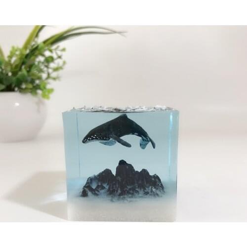 Cultural and Creative Products Handicrafts Resin Resin Marine Decoration Epoxy Whale Handicrafts Creative Birthday Gift Car Deco