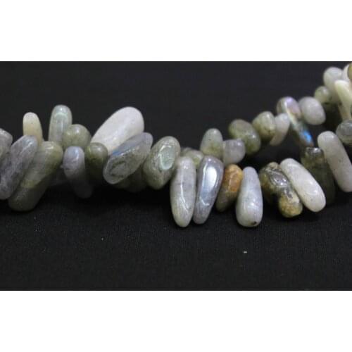 Wholesale 12-18 mm Stick Shape Natural Spectrolite Moon Stone Beads For DIY Jewelry Making DIY Necklace 80 Pcs Strand 15