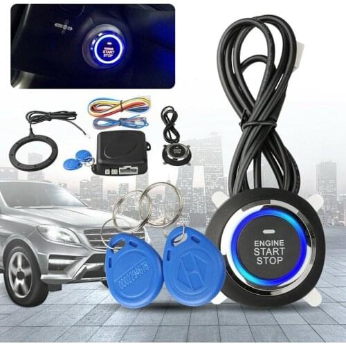 Car SUV Ignition Switch 12V RFID Keyless Entry Starter Ignition Push Button Engine Start System Alarm System Kit