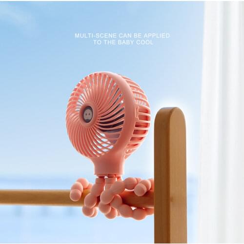 Portable Mini Fan Hanging Octopus Shape Stand Adjustable Handheld USB Rechargeable Fans Air Conditioner Ventilador Cooler