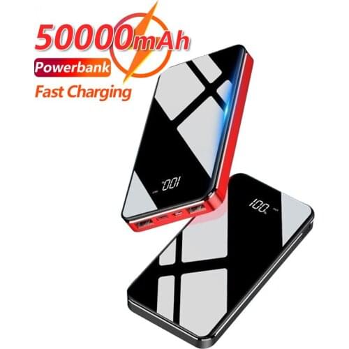 50000mAh Fast Charging Power Bank with LED Digital Display Dual USB Power Bank External Battery Portable Charger for Samsung