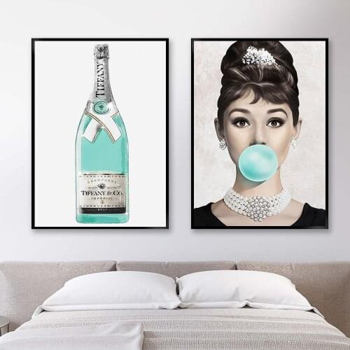 Breakfast At Tiffanys Posters And Prints Nordic Poster Audrey Hepburn Wall Art Canvas Painting Fashion Wall Pictures For Room