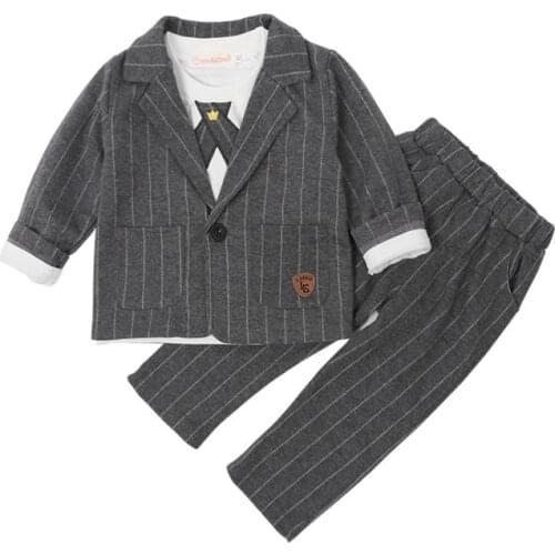 Recommend~England Style Cool Boys Striped Wedding Party Suit/2-Pcs Set Boy Suit Coat/Boys Attire 3163