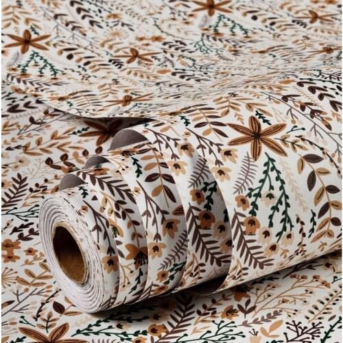 Modern Flower Pattern Self-Adhesive Wallpaper Living Room Background Furniture Sticker DIY Home Decoration Wallpaper Mural