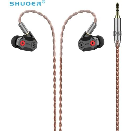 SHUOER TAPE 10MM High-Performance Nanotechnology Low Voltage Electrostatic Driver in-Ear Earphone With Detachable MMCX Cable