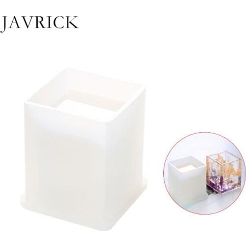 Silicone Mold Epoxy Resin DIY Pen Container Organizer Square Round Storage Holder Silica Molds Crafts Jewelry Making Charms