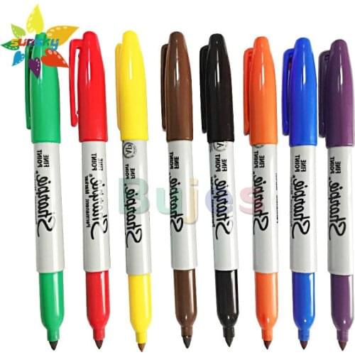 USA Sharpie Marker pen Fine Point Pens 1MM Mark on most surface 12PCS/box 30001 30002 30003 30004 30005 Experimental marker