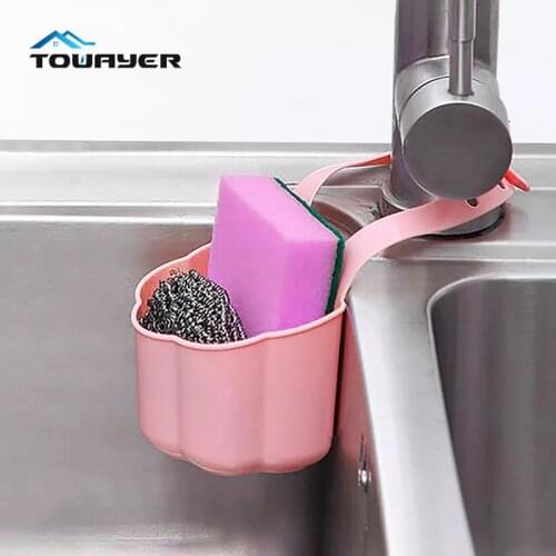 Kitchen Sink Drain Rack Sponge Soap Debris Rack Plastic Hanging Storage Basket Faucet Organizer Shelf Portable Home Kitchen Tool