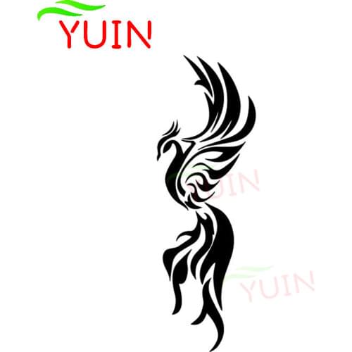Phoenix Creative Pattern Sticker Fashion Decoration Personality PVC Waterproof Sunscreen Decal Black/White/Red/Laser/Silver