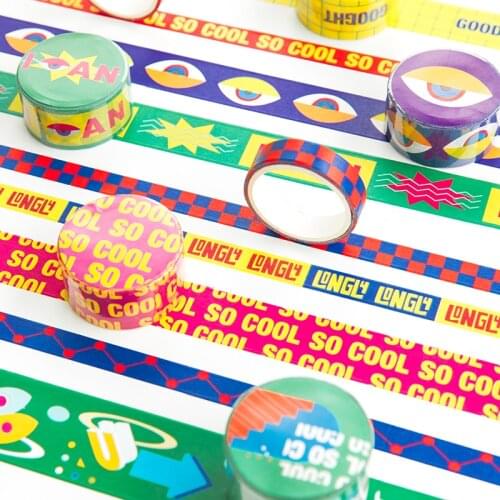So Cool Paper Washi Tape Novelty Slogan Poster Adhesive Masking Tapes Stickers for Diary Decoration Home DIY Art School A6733