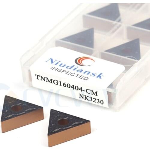 TNMG160404-CM NK3230 TNMG160408 CNC Lathe Turning Tool Carbide Insert Machining Cut Steel Parts Advanced Two-color Coating Blade