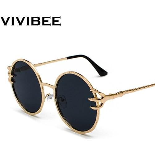 Женские солнцезащитные  круглые очки VIVIBEE China At AliExpress