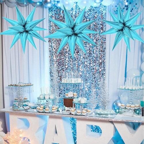 12pcs Explosion Star Balloons Birthday Party Christmas Ceremony Wedding Decoration Water Drop Cone Foil Balloons Party Supplies