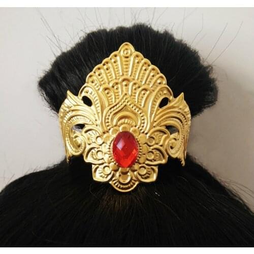 Golden hair clip ancient hair accessories vintage hair decoration chinese ancient dynasty warrior cosplay vintage hairpin
