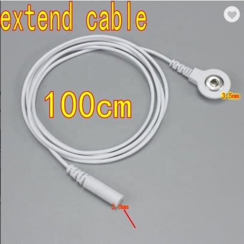 10pcs 1M Long Replacement TENS/EMS/IF Snap Lead Wire Adapters/Convert ∅2mm Pin Connector to ∅3.5mm Snap Connector