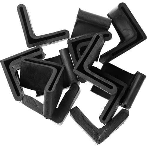 12Pcs L Shape Non-Slip Office Chair Feet Tube Wrap Pads Stool Foot Opening Cushion Covers Steel Tube Clamps Floor Protectors