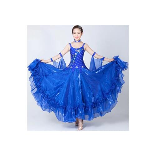 2017 New ballroom dance competition dresses standard ballroom dress ladies Diamond embroidery waltz ballroom dresses women
