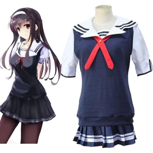 Anime Saenai Heroine No Sodatekata Cosplay Costumes Kasumigaoka Utaha School Uniform Suit Outfit Japan Women Party Clothes