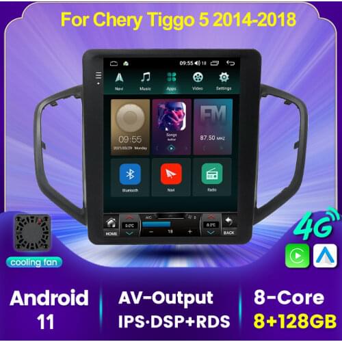 NaviFly 9.7'' Android 11 Car Radio Multimedia For Chery Tiggo 5 2014 - 2018 DPS IPS Video Player Navigation GPS Carplay+Auto