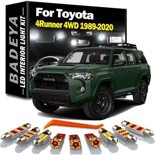 Canbus For Toyota 4Runner 4WD 1989-2020 Vehicle LED Interior Dome Map Light License Plate Lamp Kit Auto Lighting