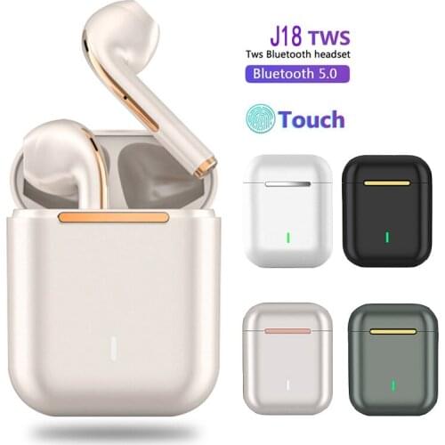 Wireless Bluetooth headset Macaron J18 Bluetooth headset is suitable for Android iOS smartphone touch control headset positionin