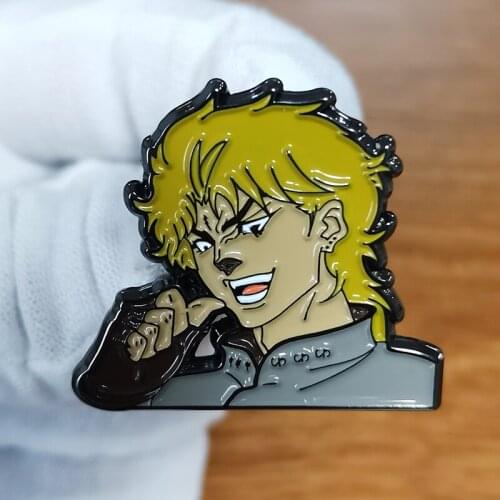 DIO JJBA Bizarre Adventure Villain Enamel Pin "The World", often referred to by its Japanese pronunciation, "Za Warudo