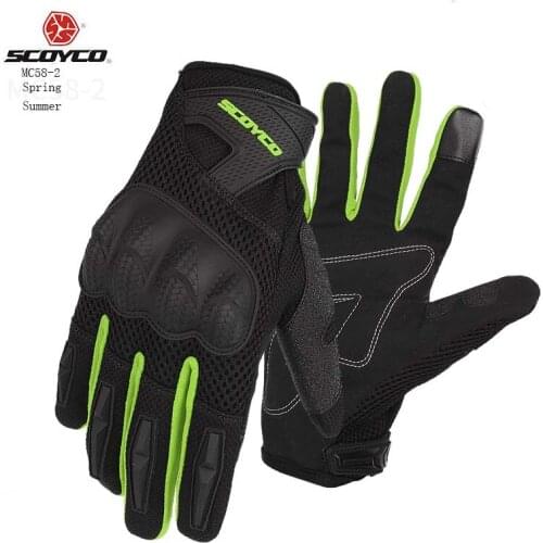 Summer SCOYCO motorcycle gloves mesh Motocross racing glove Knight riding leather gloves M L XL XXL