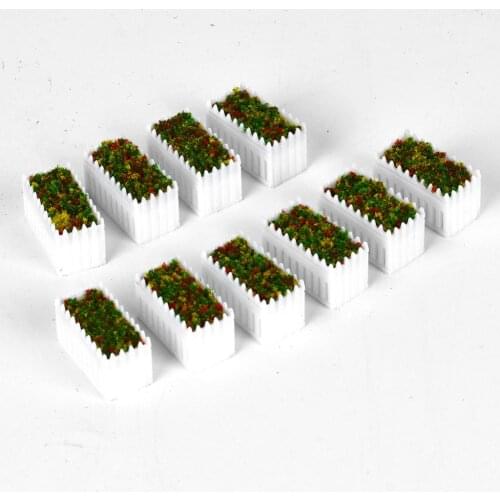 10 Pieces X 1:150 Scale Miniature Plants Outdoor Fairy Garden Ornament Craft