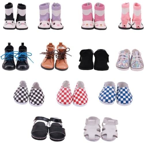Fashion New Pattern Cute Shoes Series Fit 18 Inch American&43cm Baby New Born Doll Clothes Accessories,Girls Toys