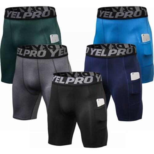 Compression Shorts Men Shorts Pants Running Shorts Men Jogging Bodybuilding Fitness Workout Tights Shorts Quick-Drying Bottoms