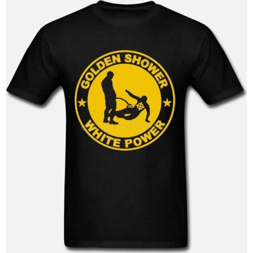 Summer 2019 New Golden Shower White Power T-Shirt schwarz S-5XL Good night white pride GNWP