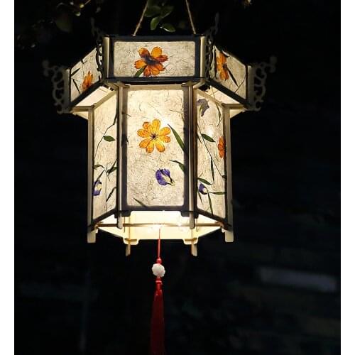 Lantern Festival Festive Lantern Flowers and Plants Paper Lamp DIY Handmade Material Package Ancient Style Festive Lantern Hanf
