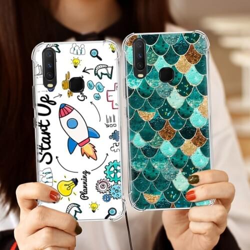 Shockproof Phone Case For VIVO Y17/Y3/Y15/Y12/V1901A Cute Cartoon Art Painted TPU Silicone Soft Case