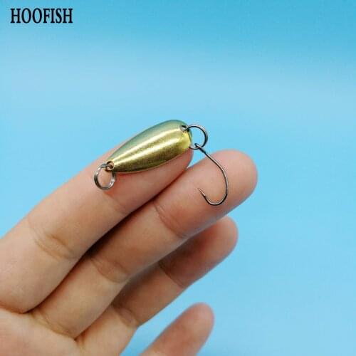 HOOFISH 20pcs/Lot Mini Spoon Fishing Wobblers Swimbait 1.5g/23mm Isca Artificial Trout Lure Fishing Spoon Fishing Tackle