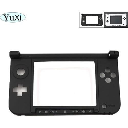 YuXi Black White color Replacement Hinge Part Black Bottom Middle Shell Housing For Nintendo 3DS XL LL