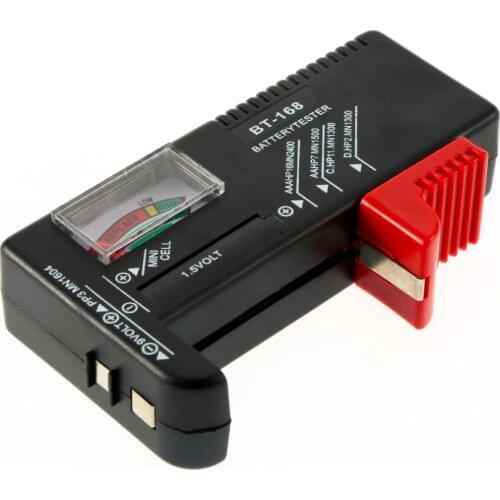 BT-168 AA/AAA/C/D/9V/1.5V batteries Universal Button Cell Battery Colour Coded Meter Indicate Volt Tester Checker BT168