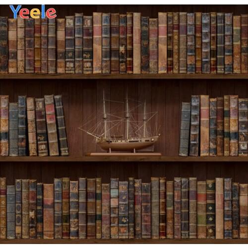 Yeele Vinyl Old Wood Bookshelf Book Children Birthday Party photograph Backdrop Wedding Photocall Background Photo Studio