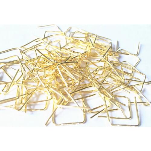 300pcs/lot 12mm Gold Hooks For Bead Curtain Accessories Lighting & Curtain Metal Connectors For Chandelier Pendant