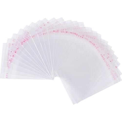100pcs 70x50mm Clear Rectangle OPP Cellophane Bags Gifts Candy Bag & Pouch Jewelry Packaging Bag Unilateral thickness:0.07mm f70