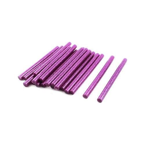 20Pcs 7mm x 100mm Purple Glitter Glue Adhesive Sticks for Electric Hot Melt Gun