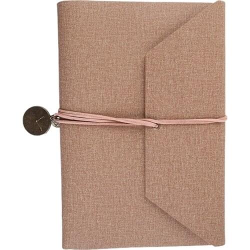 40JB Creative PU Leather Cover Loose-leaf Tri-fold Notebook A5 Travel Handbook for Dairy Travel Office