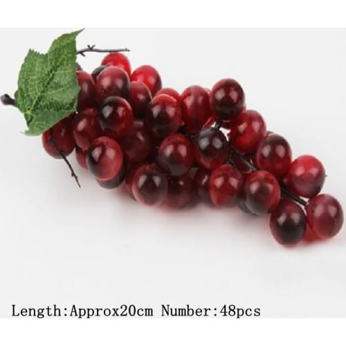 500pcs New Bunch Lifelike Artificial Grapes Plastic Fake Decorative Fruit Food Home Decor 2 Colors