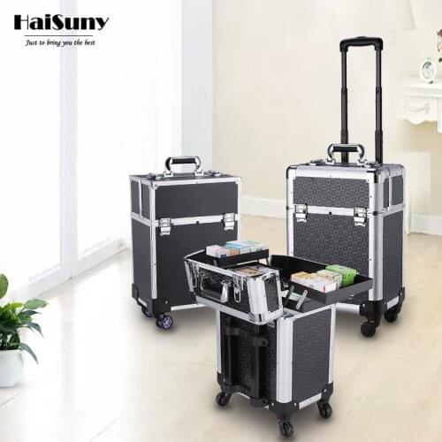 Aluminum Portable First Aid Kit Outdoor Camping Travel Trolley Case Cosmetic Case Medical BoxToolbox Multifunctional Storage Box