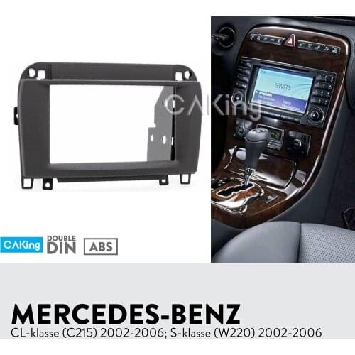 Car Fascia Radio Panel for MERCEDES BENZ CL-klasse (C215) ; S-klasse (W220) 2002-2006 Dash Fitting Kit Facia Face Plate Bezel